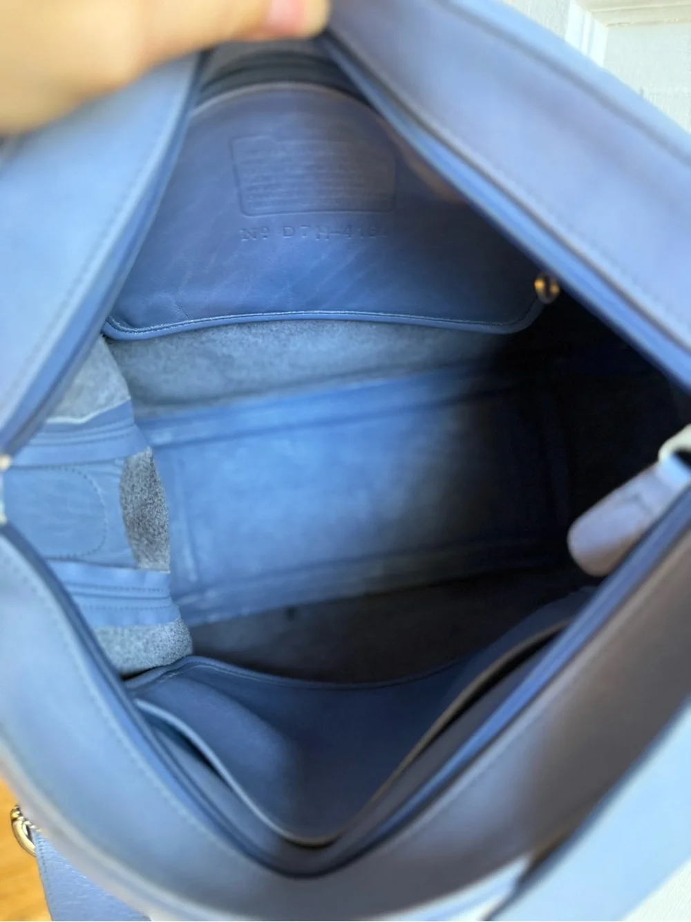 Coach Leather Hobo Bag in Soft Periwinkle Blue 4161